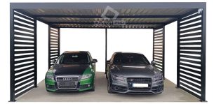 CarPort PREMIUM - wiata samochodowa 6x6 - antracyt   CP116