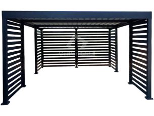 CarPort PREMIUM - wiata samochodowa 4x6 - antracyt - dodatkowa zabudowa CP122