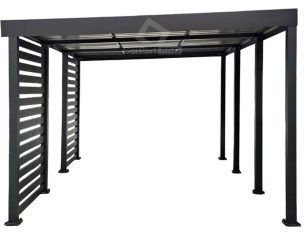 Carport PREMIUM - Wiata samochodowa 4x5 - antracyt - dodatkowa zabudowa CP130