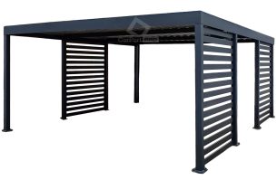 Carport PREMIUM - Wiata samochodowa 5x5 - antracyt - dodatkowa zabudowa CP132