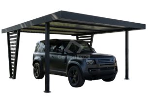 Carport V PREMIUM 4x4,5m - Wypełnienie panelami - Wiata samochodowa - antracyt CP152